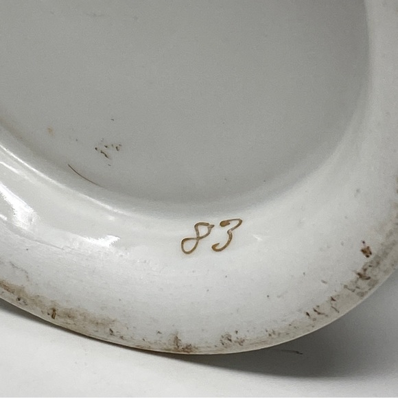 Antique Gilt Embossed "Present" Shaving Mug Occupational Angel Cherub Handle VTG - Picture 11 of 12